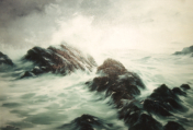 Rough weather - oil on board
